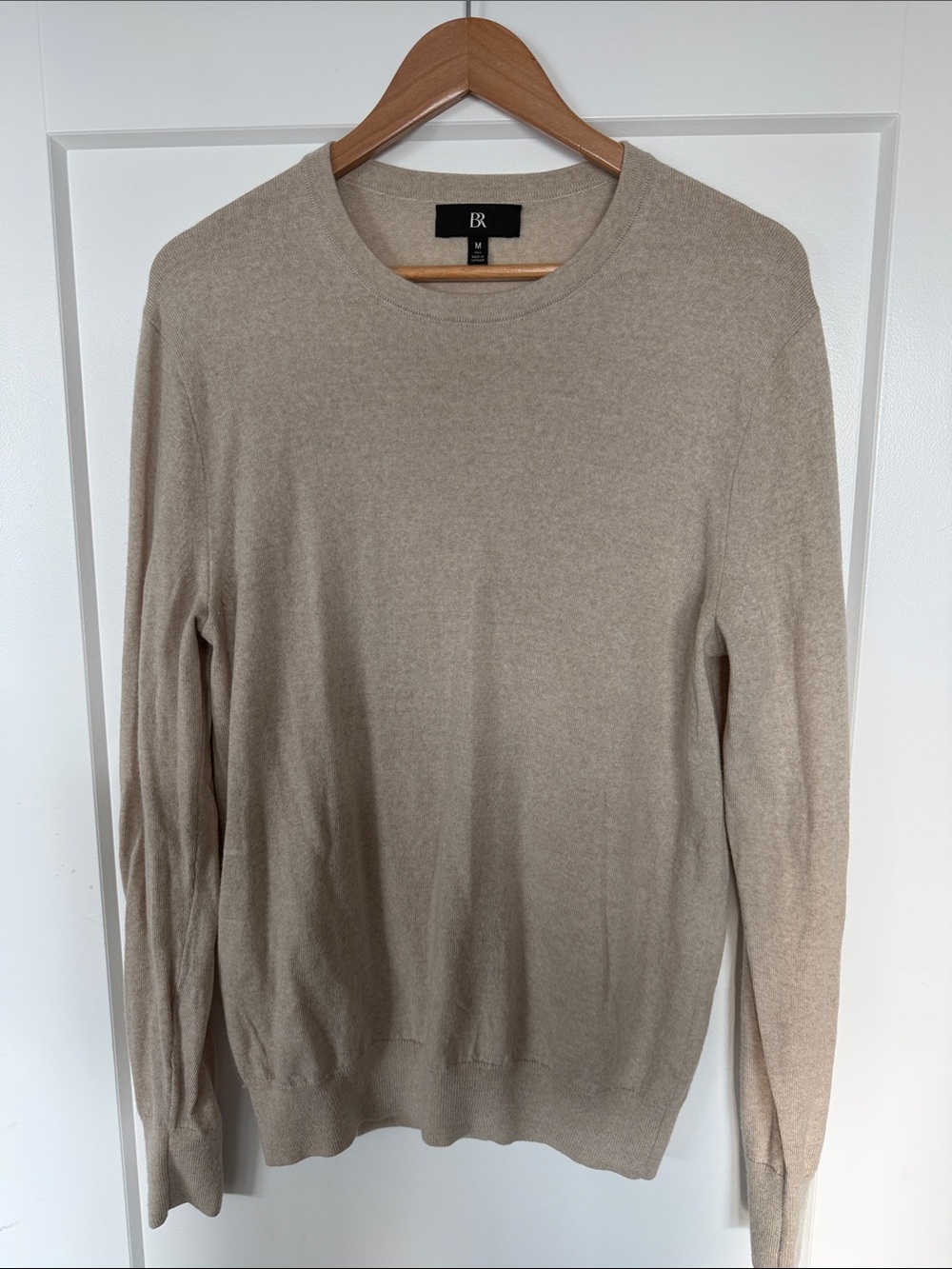 Banana Republic Men's Crewneck Sweater in Light Beige